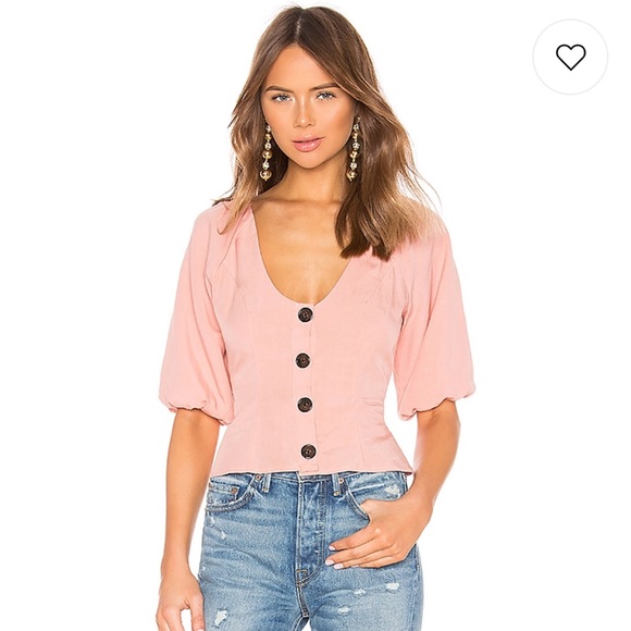 Lovers + Friends Tops - Lovers & Friends Edith Blouse Puff Sleeve